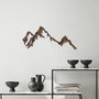 Wallity Rusty Mountain Escultura de pared de metal Antiquation
